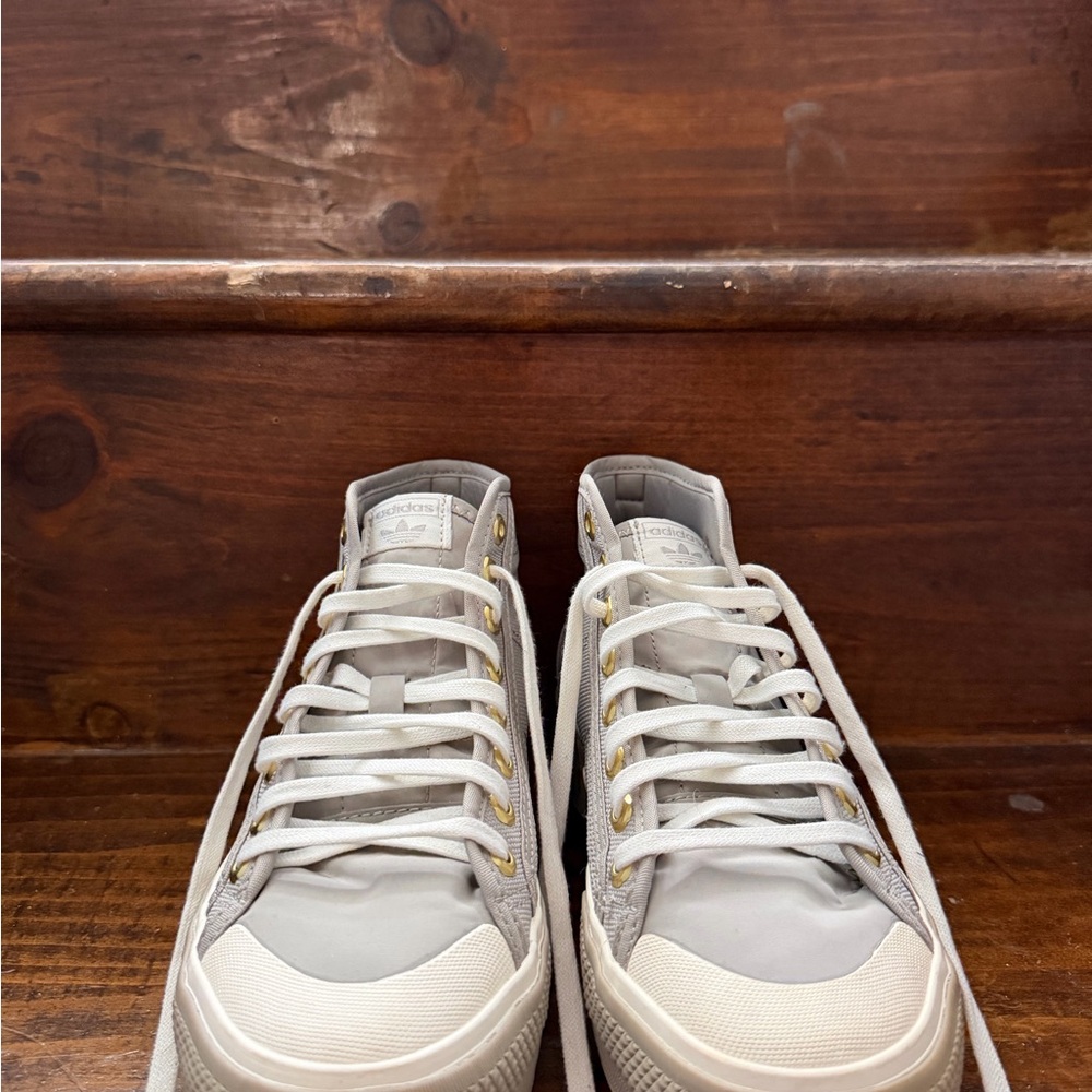 Women’s Adidas Sage Green High-Top Sneakers